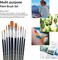 Paint Brush Set, 40 Pcs Round Pointed Tip, Small Nylon Hair Brushes for Acrylic, Oil and Gouache,Body, Face Nail Art and Rock Painting, Perfect for Kids & Adult
